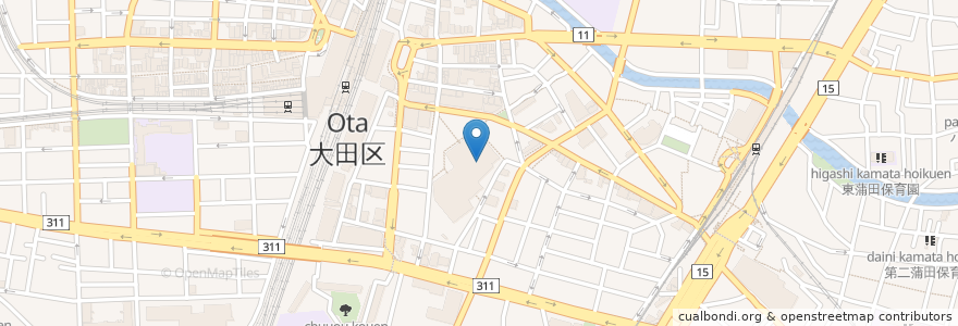 Mapa de ubicacion de タリーズコーヒー en Япония, Токио, Ота.