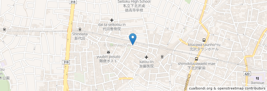 Mapa de ubicacion de 代田第一駐車場 en ژاپن, 東京都, 世田谷区.