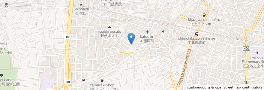 Mapa de ubicacion de 東京都民教会 en 日本, 東京都, 世田谷区.