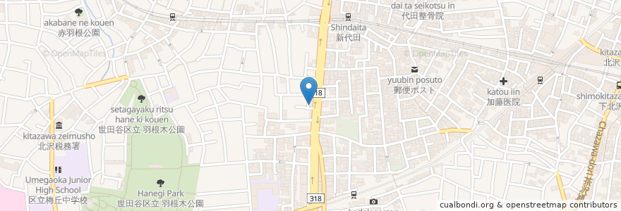 Mapa de ubicacion de 九州一番 en 日本, 东京都/東京都, 世田谷区.