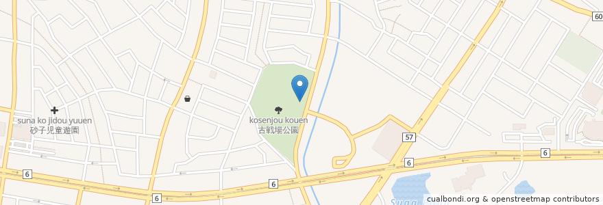 Mapa de ubicacion de 弓道場 en 日本, 愛知県, 長久手市.