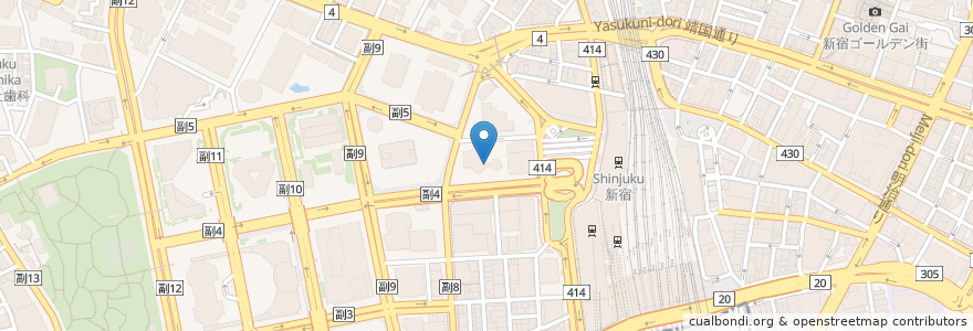 Mapa de ubicacion de タリーズコーヒー en Japon, Tokyo, Shinjuku.