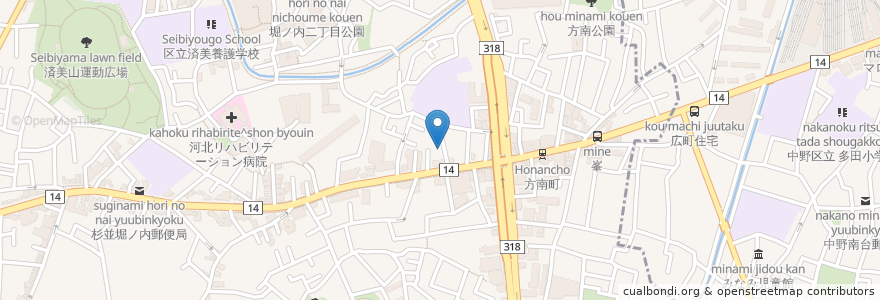 Mapa de ubicacion de 広瀬歯科医院 en 日本, 東京都, 杉並区.