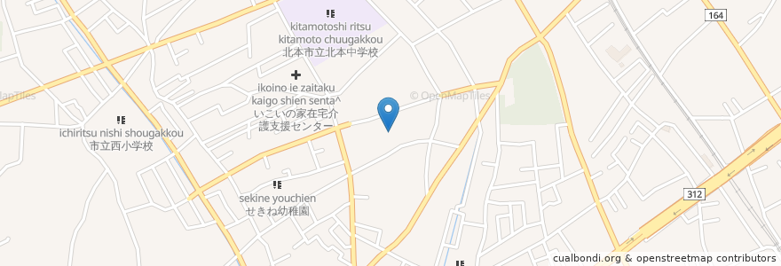 Mapa de ubicacion de 北本市 en Japón, Prefectura De Saitama, 北本市.