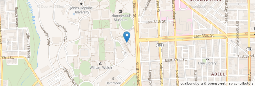 Mapa de ubicacion de Bamboo Cafe en ایالات متحده آمریکا, مریلند, Baltimore.