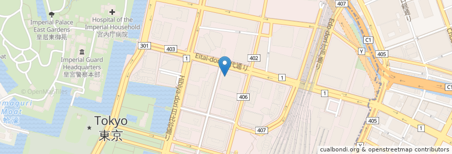 Mapa de ubicacion de タリーズコーヒー en Japon, Tokyo, 千代田区.