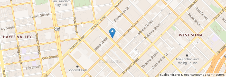 Mapa de ubicacion de StreetTaco en Estados Unidos De América, California, San Francisco, San Francisco.