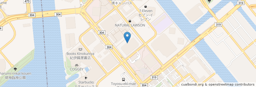 Mapa de ubicacion de タリーズコーヒー en Japonya, 東京都, 江東区.