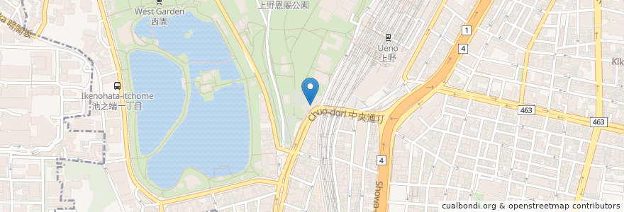 Mapa de ubicacion de タリーズコーヒー en Giappone, Tokyo, 台東区.