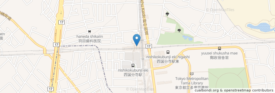Mapa de ubicacion de タリーズコーヒー en 日本, 东京都/東京都, 国分寺市.