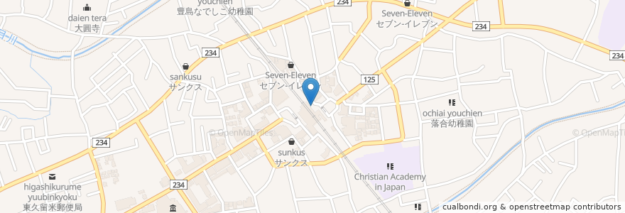 Mapa de ubicacion de タリーズコーヒー en Japão, Tóquio, 東久留米市.