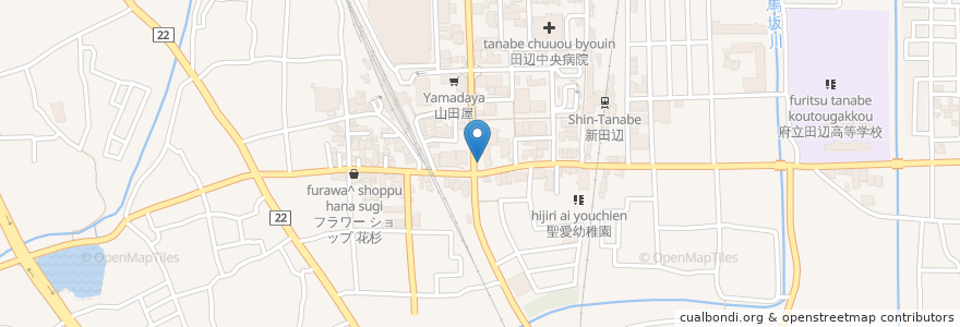 Mapa de ubicacion de 南都 銀行 専用 駐車場 en Japan, Präfektur Kyōto, 京田辺市.