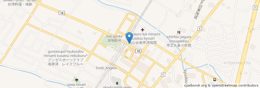 Mapa de ubicacion de 村井歯科医院 en Japonya, 滋賀県, 草津市.