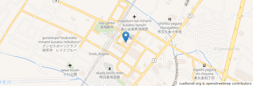 Mapa de ubicacion de 高田歯科 en Japan, Shiga Prefecture, Kusatsu.