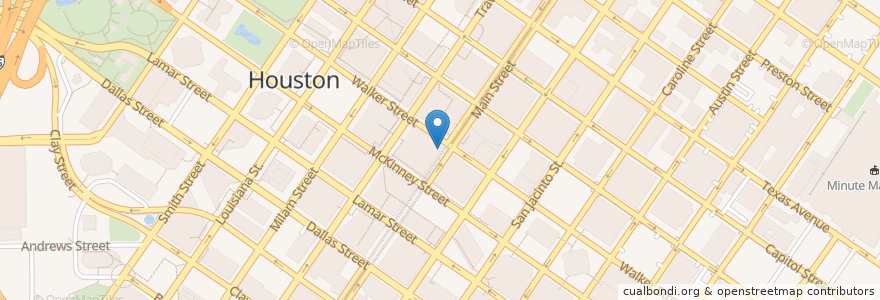 Mapa de ubicacion de Bombay Pizza Co. en ایالات متحده آمریکا, تگزاس, Houston, Harris County.