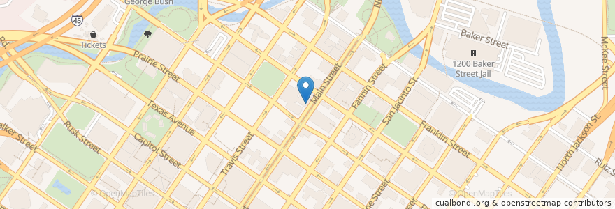 Mapa de ubicacion de Nightingale Room en United States, Texas, Houston, Harris County.