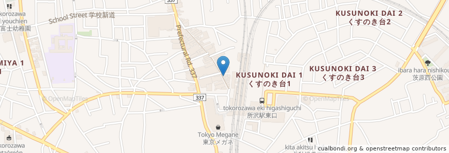 Mapa de ubicacion de ドトールコーヒーショップ en ژاپن, 埼玉県, 所沢市.