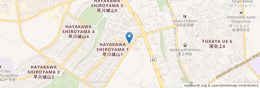 Mapa de ubicacion de クローバー薬局 en 日本, 神奈川県, 綾瀬市.