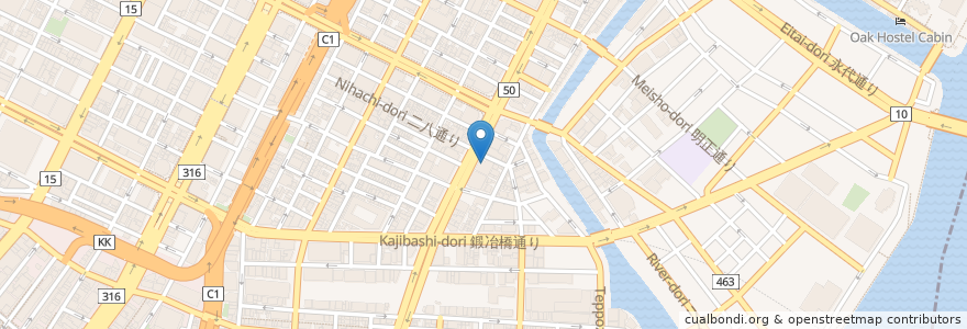 Mapa de ubicacion de ドトールコーヒーショップ en Japan, Tokio, 中央区.