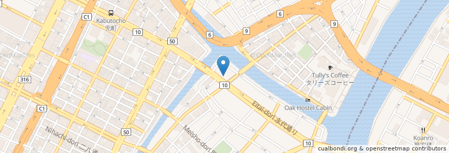 Mapa de ubicacion de ドトールコーヒーショップ en Japon, Tokyo, 中央区.