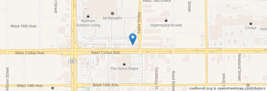 Mapa de ubicacion de Domino's en Stati Uniti D'America, Colorado, Jefferson County, Lakewood.