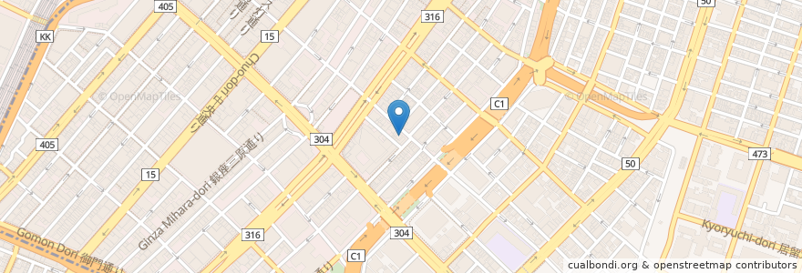 Mapa de ubicacion de ドトールコーヒーショップ en Giappone, Tokyo, 中央区.