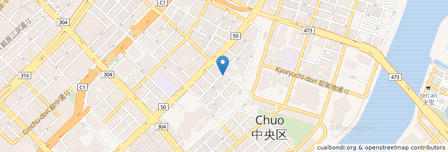 Mapa de ubicacion de ドトールコーヒーショップ en ژاپن, 東京都, 中央区.