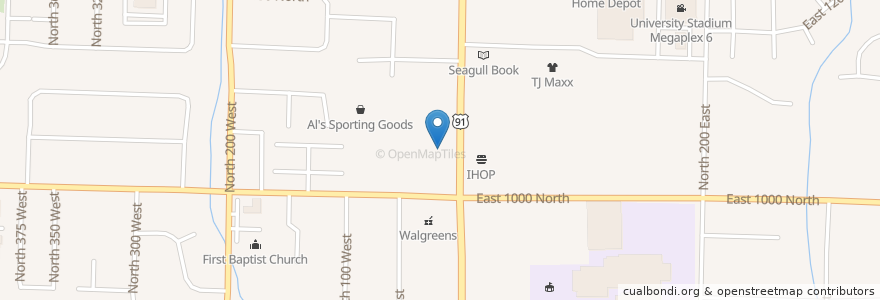 Mapa de ubicacion de Dunkin' Donuts en 미국, 유타 주, Cache County, Logan.