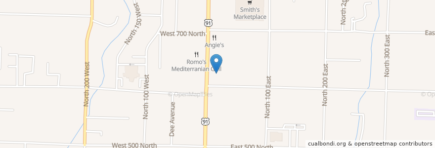 Mapa de ubicacion de Papa Murphy's en United States, Utah, Cache County, Logan.