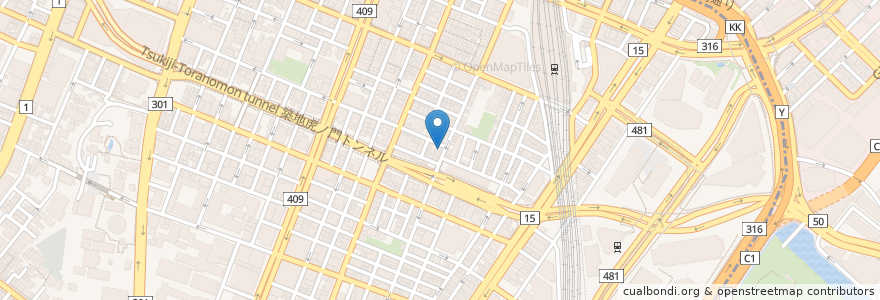 Mapa de ubicacion de ドトールコーヒーショップ en Japón, Tokio, Minato.