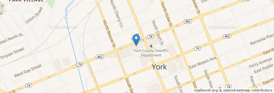 Mapa de ubicacion de Strand-Capitol Performing Arts Center en United States, Pennsylvania, York.