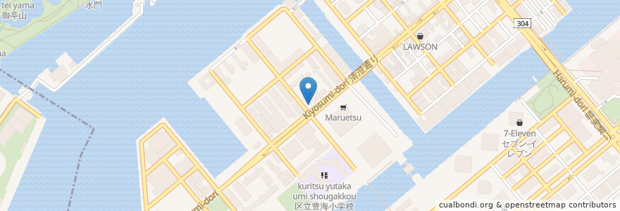Mapa de ubicacion de Yakitori en 日本, 東京都, 中央区.