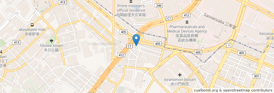 Mapa de ubicacion de ドトールコーヒーショップ en Japon, Tokyo, 港区.