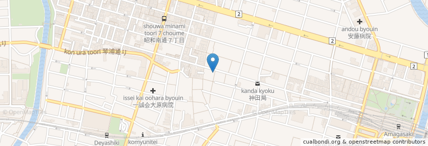 Mapa de ubicacion de LIVE SPACE・尼崎tora en 日本, 兵库县/兵庫縣, 尼崎市.