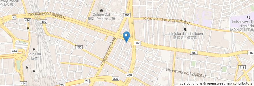 Mapa de ubicacion de ドトールコーヒーショップ en Japan, Tokio, 新宿区.