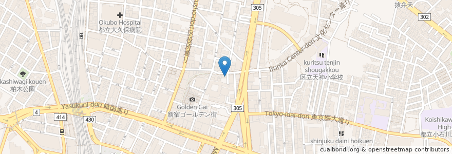 Mapa de ubicacion de ドトールコーヒーショップ en Jepun, 東京都, 新宿区.