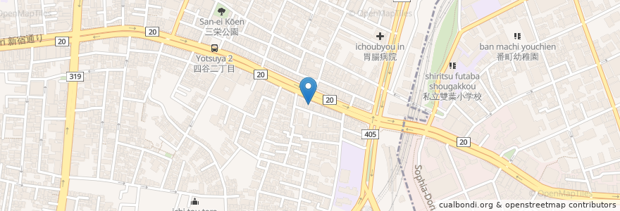 Mapa de ubicacion de ドトールコーヒーショップ en Jepun, 東京都, 新宿区.