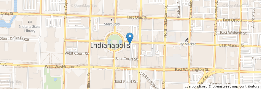 Mapa de ubicacion de Giorgio's Pizza en 미국, 인디애나 주, Indianapolis.