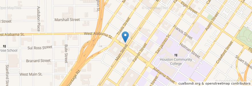 Mapa de ubicacion de Alley Kat en Estados Unidos De América, Texas, Houston, Harris County.