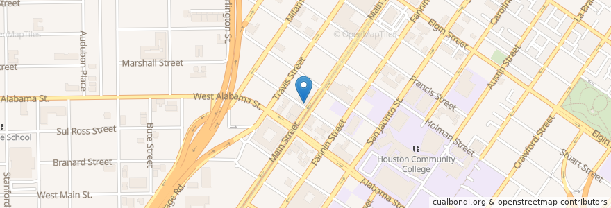 Mapa de ubicacion de Double Trouble en États-Unis D'Amérique, Texas, Houston, Harris County.