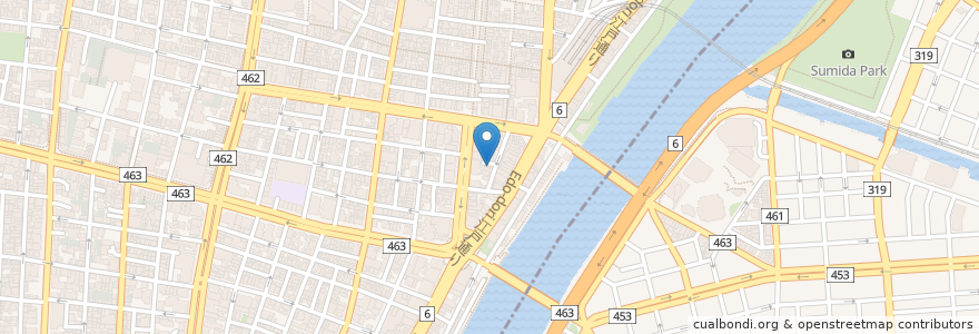 Mapa de ubicacion de ドトールコーヒーショップ en 일본, 도쿄도, 다이토구.