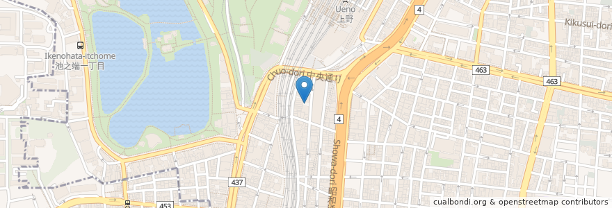 Mapa de ubicacion de ドトールコーヒーショップ en 일본, 도쿄도, 다이토구.