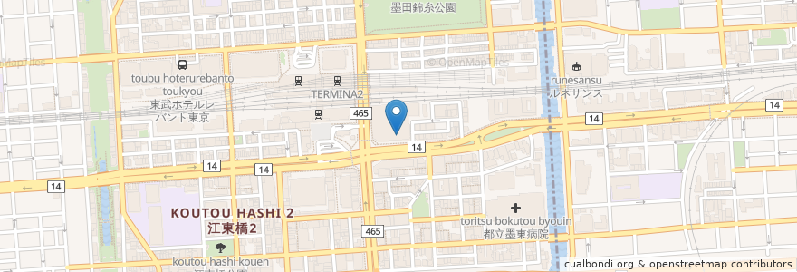 Mapa de ubicacion de ドトールコーヒーショップ en Japonya, 東京都.