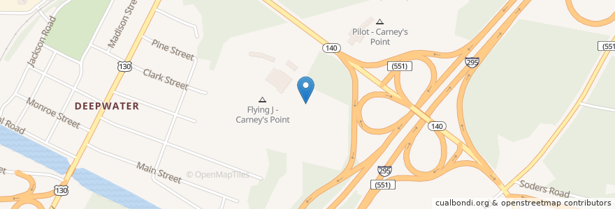 Mapa de ubicacion de Blink en Amerika Birleşik Devletleri, New Jersey, Salem County.