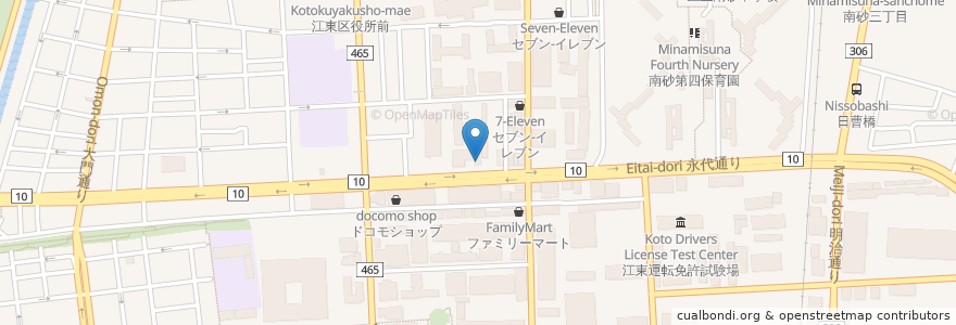 Mapa de ubicacion de ドトールコーヒーショップ en 日本, 東京都, 江東区.