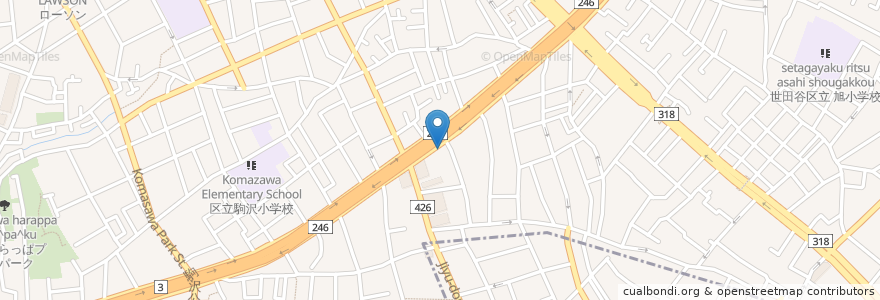 Mapa de ubicacion de ドトールコーヒーショップ en Jepun, 東京都, 世田谷区.