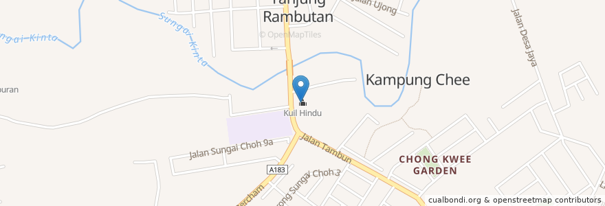 Mapa de ubicacion de Kuil Hindu en ماليزيا, فيرق.