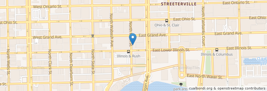 Mapa de ubicacion de Upstairs at Gwen en 美利坚合众国/美利堅合眾國, 伊利诺伊州 / 伊利諾州, 芝加哥.