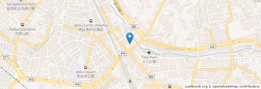 Mapa de ubicacion de ドトールコーヒーショップ en Japan, 東京都, 渋谷区.