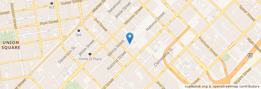 Mapa de ubicacion de Natoma Cabana en 美利坚合众国/美利堅合眾國, 加利福尼亚州/加利福尼亞州, 旧金山市县/三藩市市縣/舊金山市郡, 旧金山.